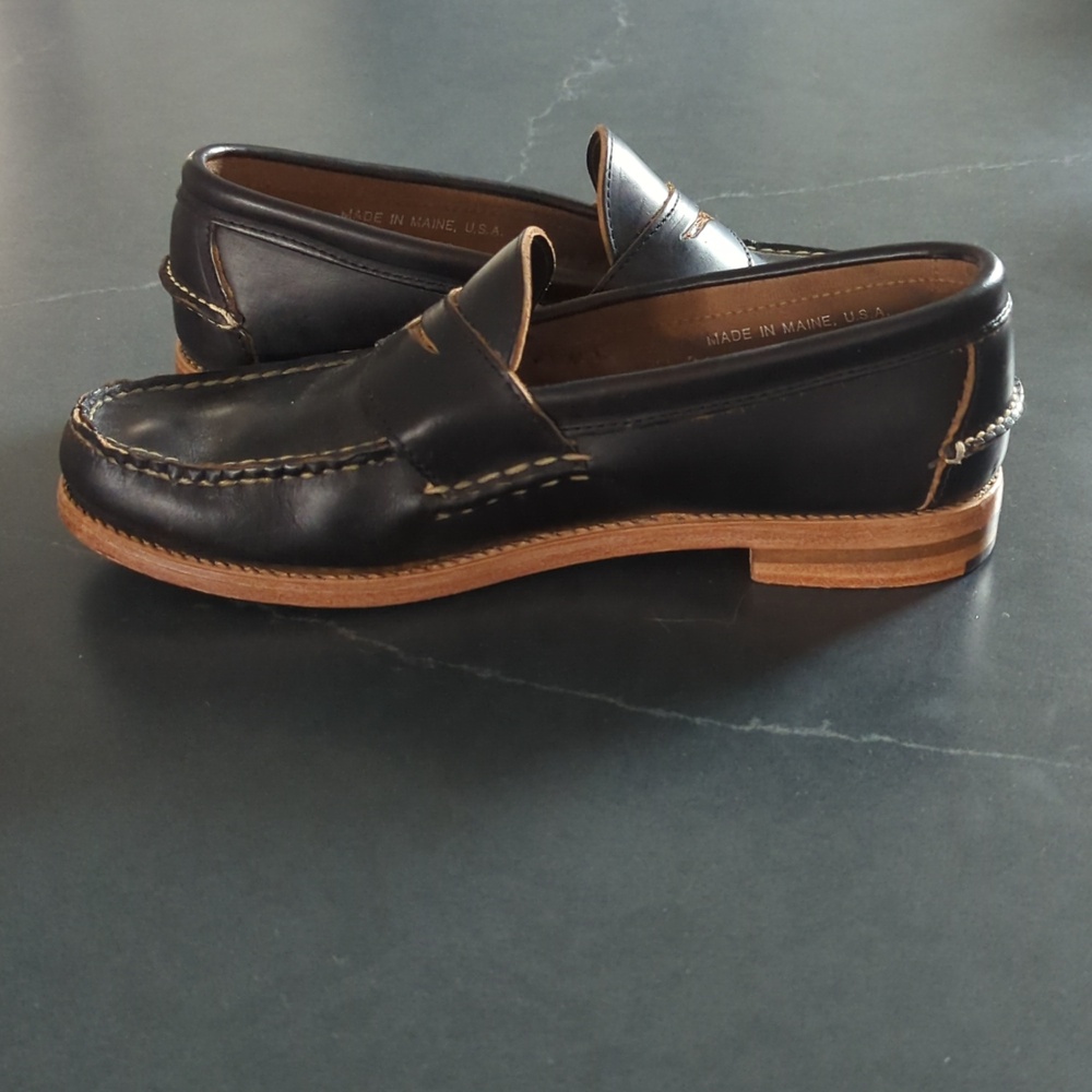 Rancourt & Co. Black Leather Pinch Penny Loafers - 10 D - Picture 10 of 11